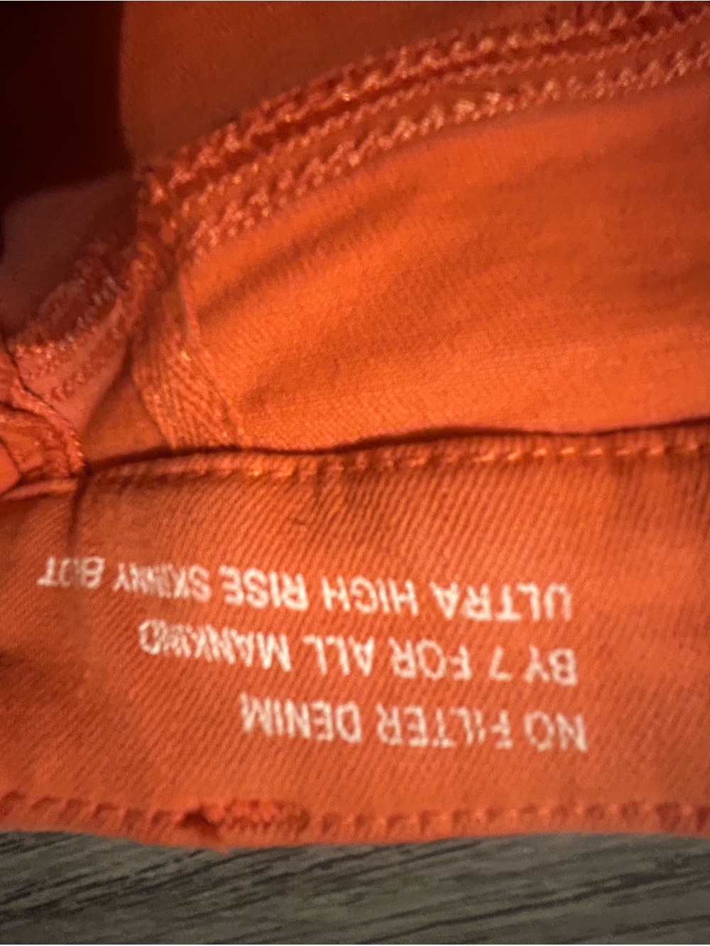 7 For All Mankind Orange Denim Jeans - Picture 10 of 11